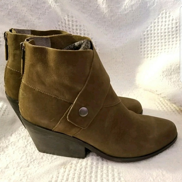 Eileen Fisher ankle boot 6 Tag olive green nubuck - Picture 7 of 7